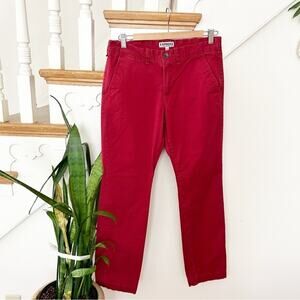 Express Womens Red Straight Leg Jeans Cotton Blend Stretch Denim Size 29/30